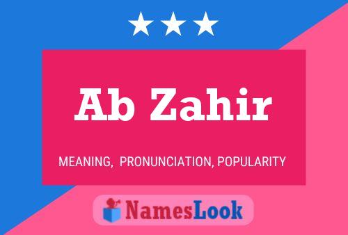 Ab Zahir Name Poster