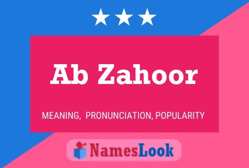 Ab Zahoor Name Poster