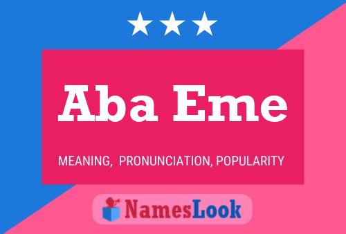 Aba Eme Name Poster