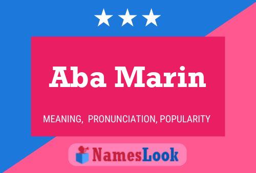 Aba Marin Name Poster