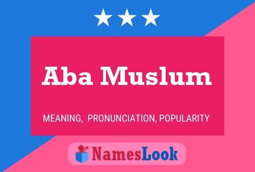 Aba Muslum Name Poster