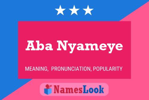 Aba Nyameye Name Poster