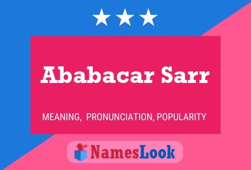 Ababacar Sarr Name Poster