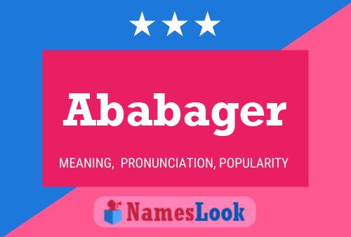 Ababager Name Poster