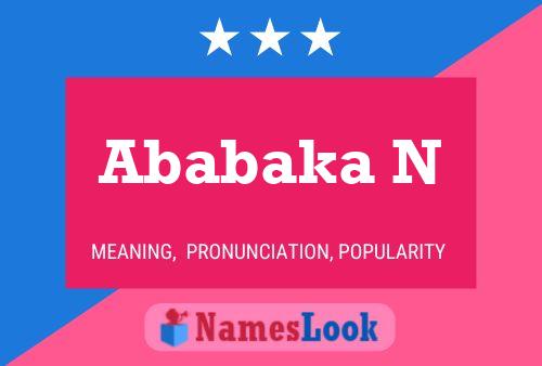 Ababaka N Name Poster