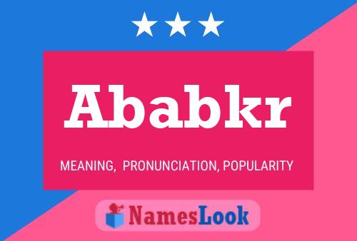 Ababkr Name Poster