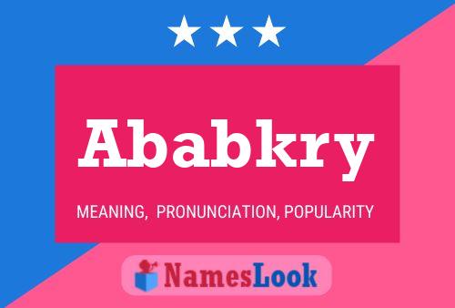 Ababkry Name Poster