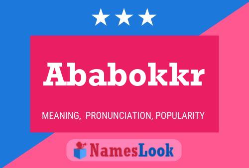 Ababokkr Name Poster