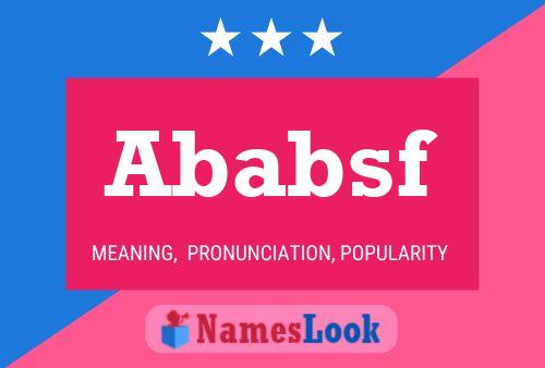 Ababsf Name Poster