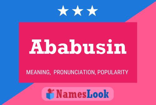 Ababusin Name Poster