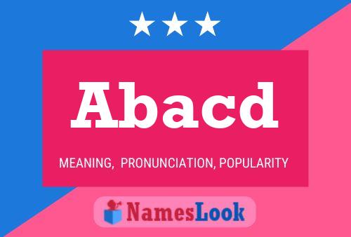 Abacd Name Poster