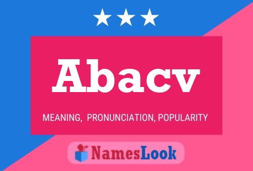 Abacv Name Poster