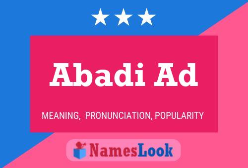 Abadi Ad Name Poster