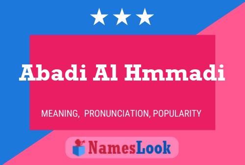 Abadi Al Hmmadi Name Poster