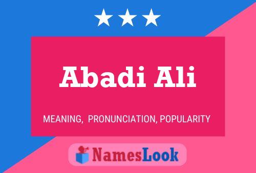 Abadi Ali Name Poster