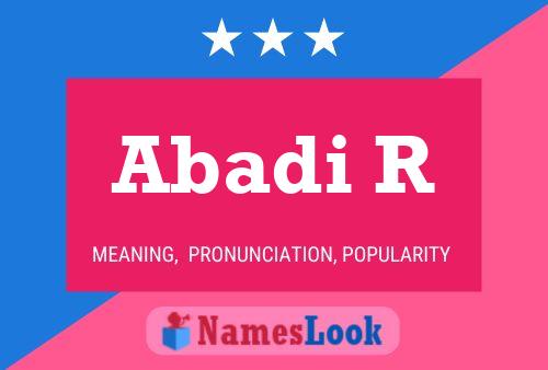 Abadi R Name Poster