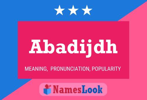 Abadijdh Name Poster