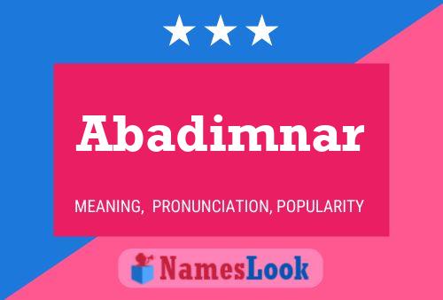 Abadimnar Name Poster