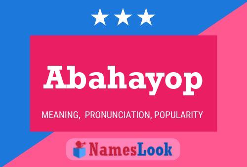 Abahayop Name Poster