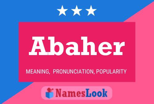 Abaher Name Poster