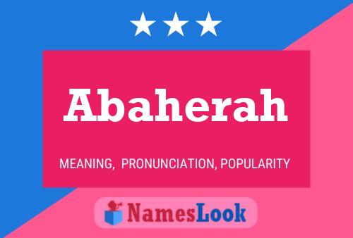 Abaherah Name Poster