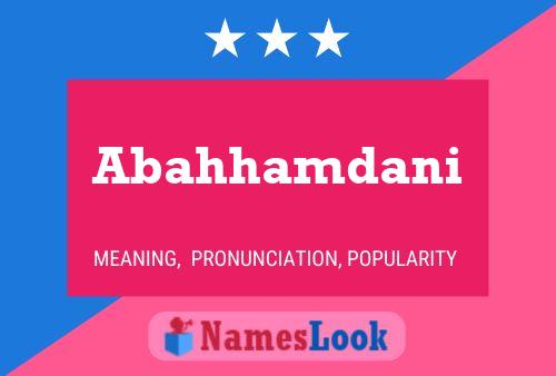 Abahhamdani Name Poster