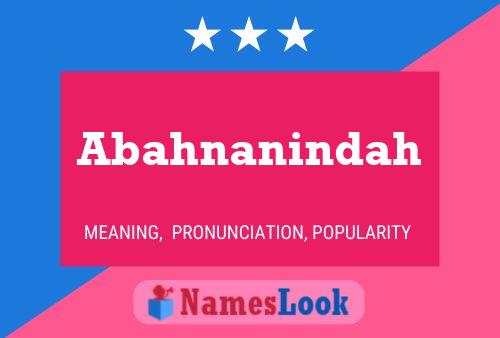 Abahnanindah Name Poster