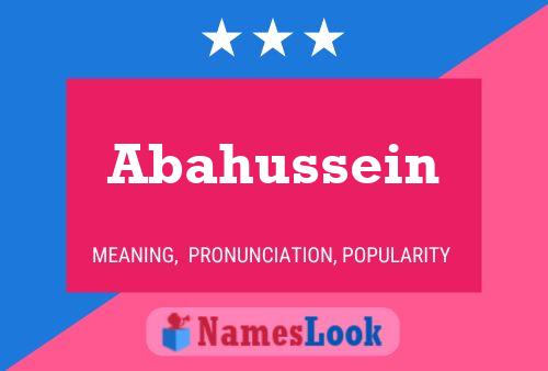 Abahussein Name Poster