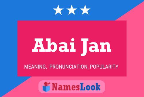 Abai Jan Name Poster