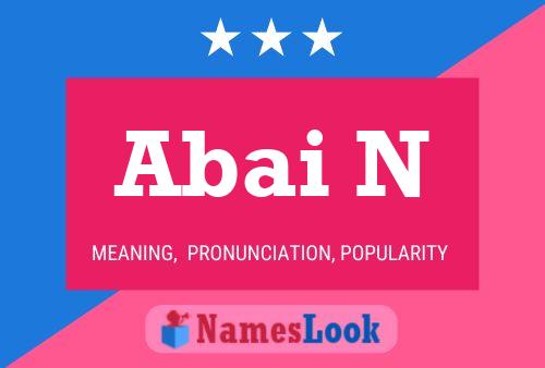 Abai N Name Poster