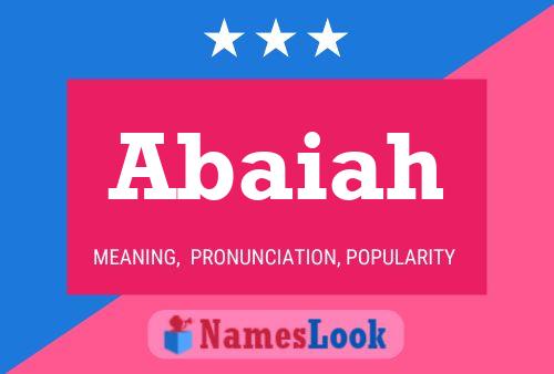 Abaiah Name Poster