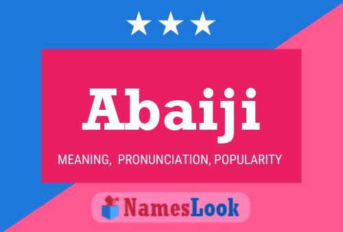 Abaiji Name Poster