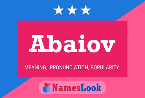 Abaiov Name Poster