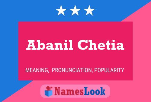 Abanil Chetia Name Poster