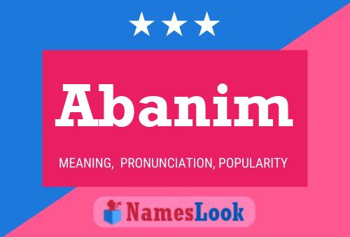 Abanim Name Poster