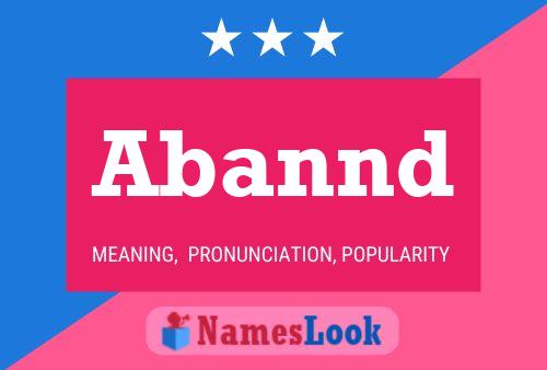 Abannd Name Poster