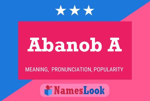 Abanob A Name Poster