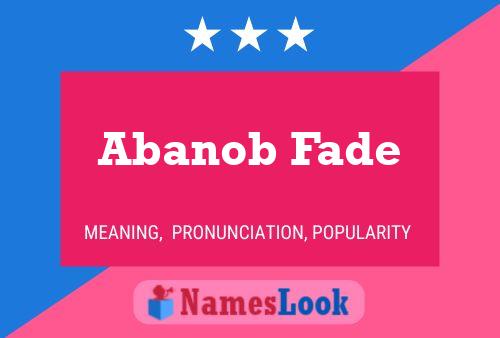 Abanob Fade Name Poster