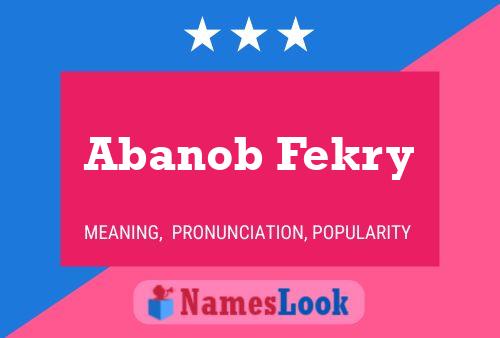 Abanob Fekry Name Poster