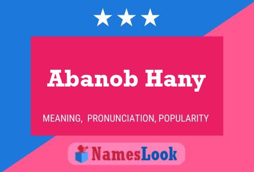 Abanob Hany Name Poster