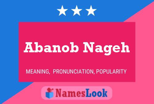 Abanob Nageh Name Poster