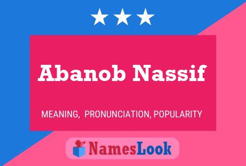 Abanob Nassif Name Poster