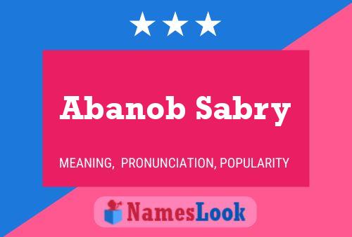 Abanob Sabry Name Poster