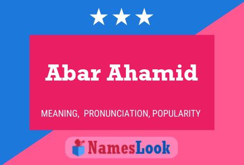 Abar Ahamid Name Poster