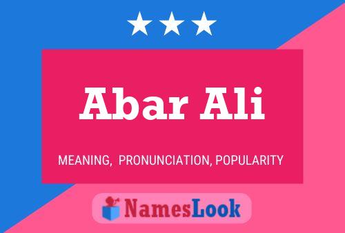 Abar Ali Name Poster