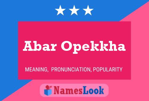 Abar Opekkha Name Poster