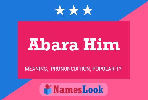 Abara Him Name Poster