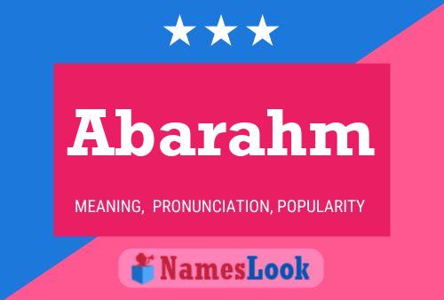 Abarahm Name Poster