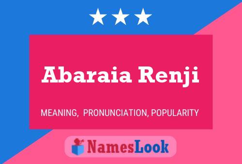 Abaraia Renji Name Poster