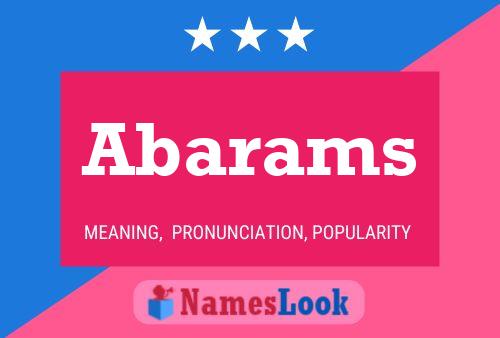 Abarams Name Poster